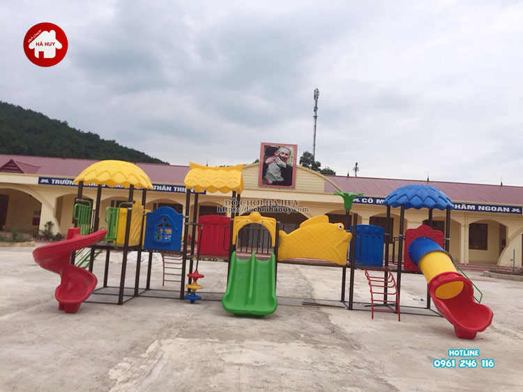 lắp đặt đồ chơi ngoài trời cho trường mầm non ở Bắc Giang