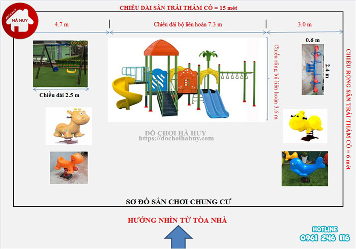 Lắp đặt đồ chơi ngoài trời cho sân chơi trẻ em khu dân cư tại Hà Nội